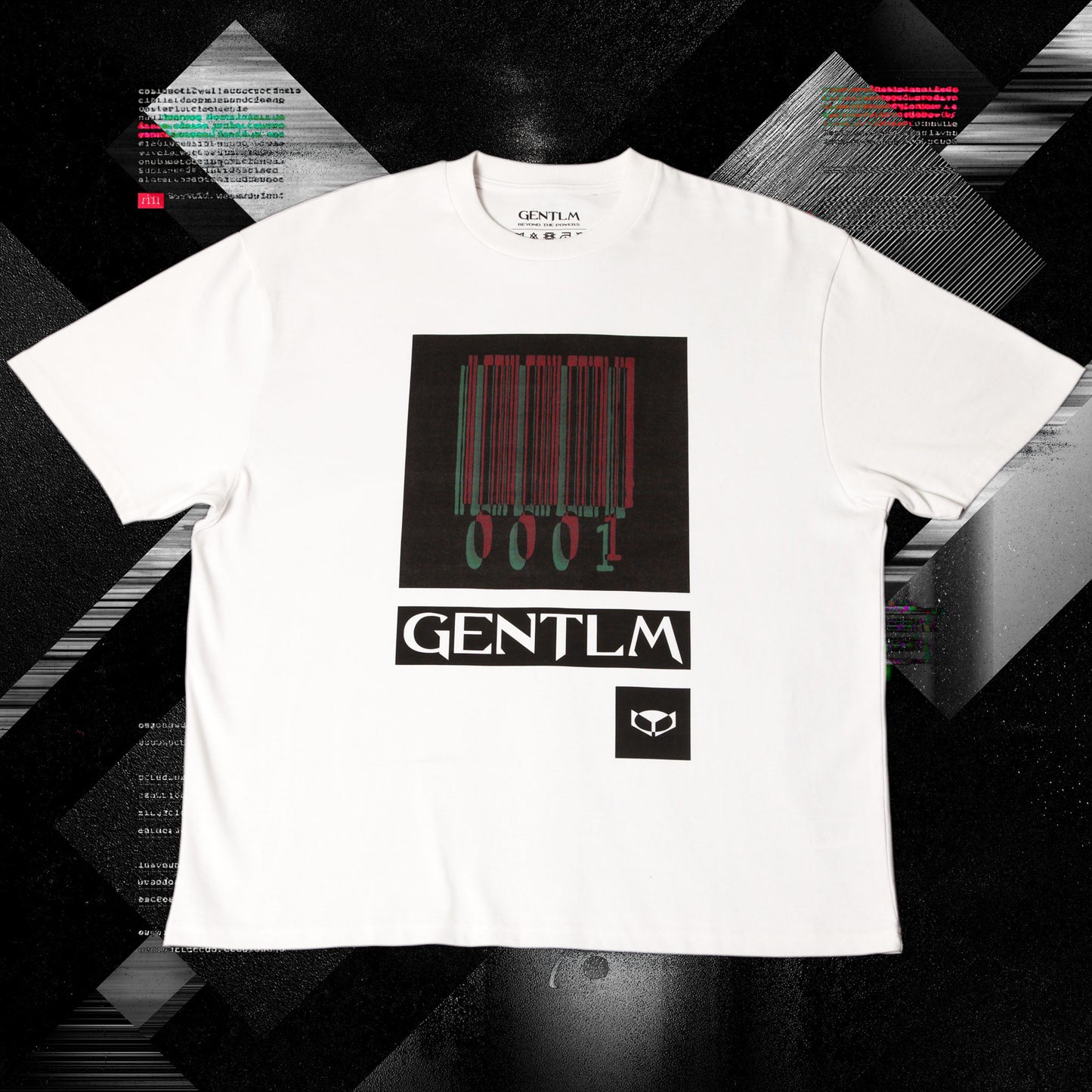 gentlm 0001 limited edition t-shirt front graphic white